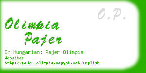 olimpia pajer business card